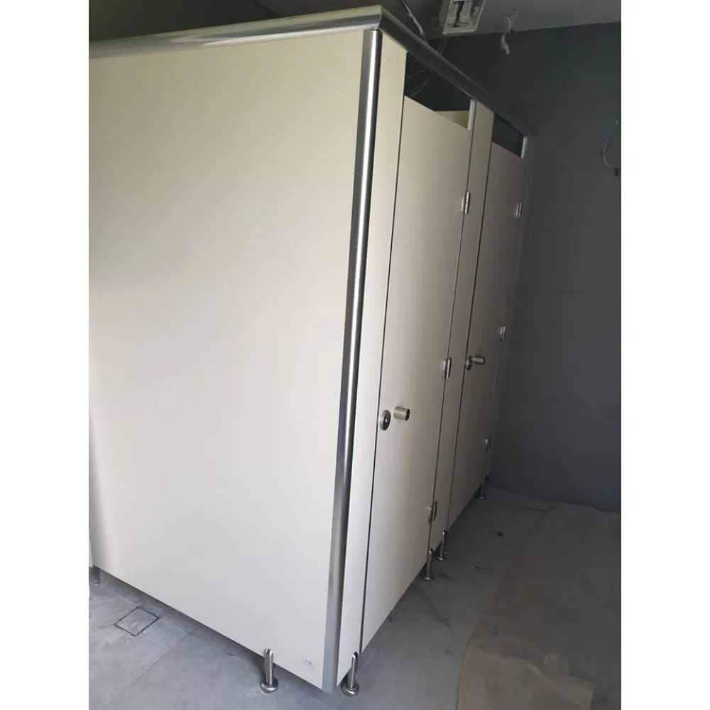 High-Strength HPL Laminate Floor Mounted Solid Toilet Cubicles Board System for Toilet Partition