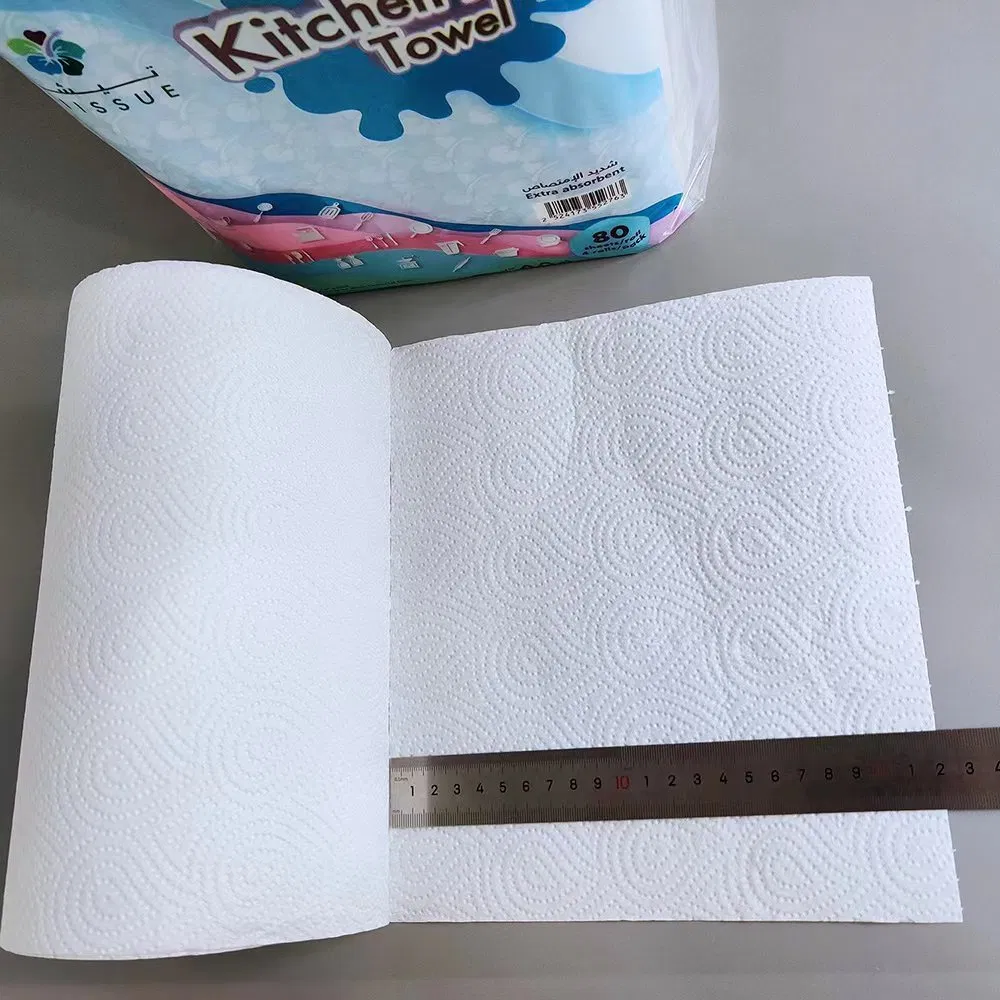 Custom Soft Wholesale Bulk White Strong Kitchen Towel Paper with Free Sample