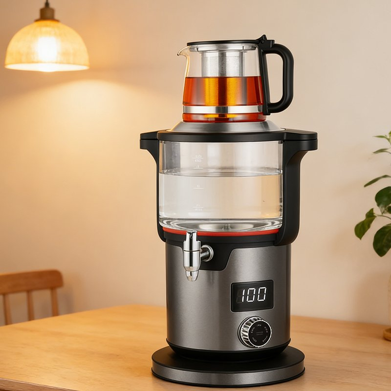 Home Appliances Electric 2000W Smart Digital Screen Display Glass Samovar Tea Maker 5.6L Capacity Fast Boiling Kettle for Tea
