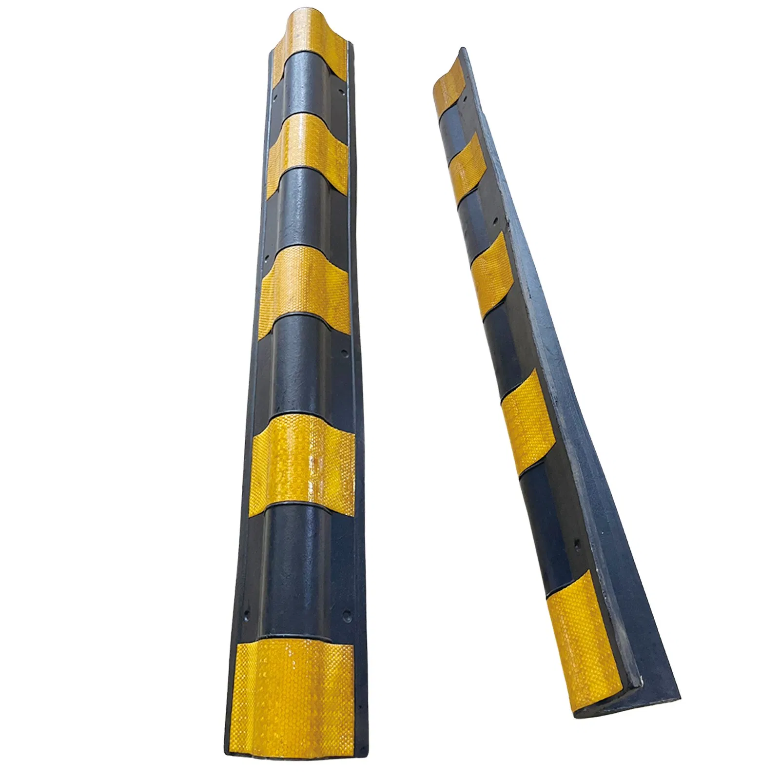 Reflective Yellow Strip Rubber Wall Corner Guard, 900m Garage Guards for Parking Garages and Warehouse Columns