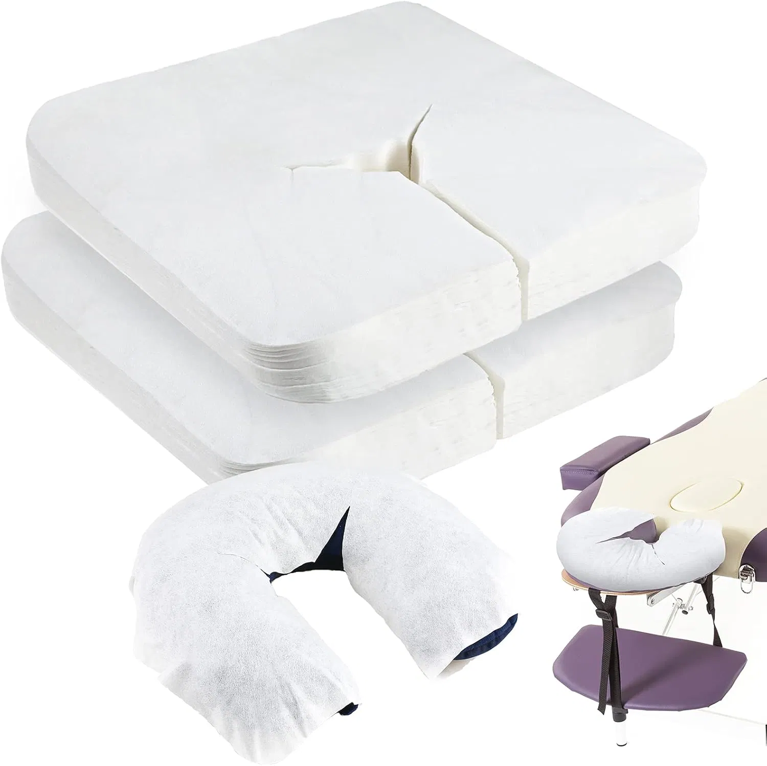 Massage Tables and Headrests Covers U Slit