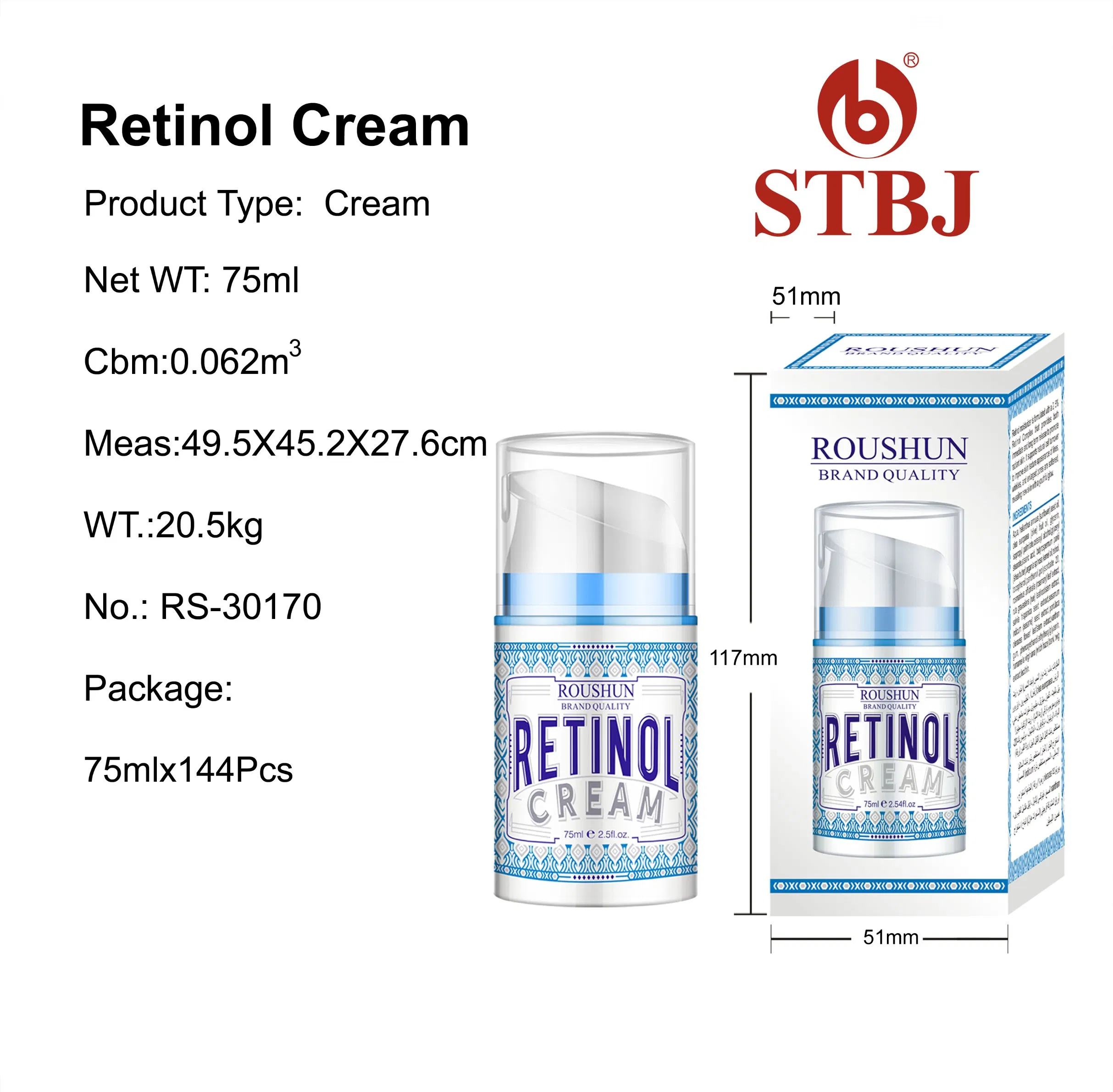 Roushun Firming Tighten Whitening Smoothing Skin Care Retinol Cream