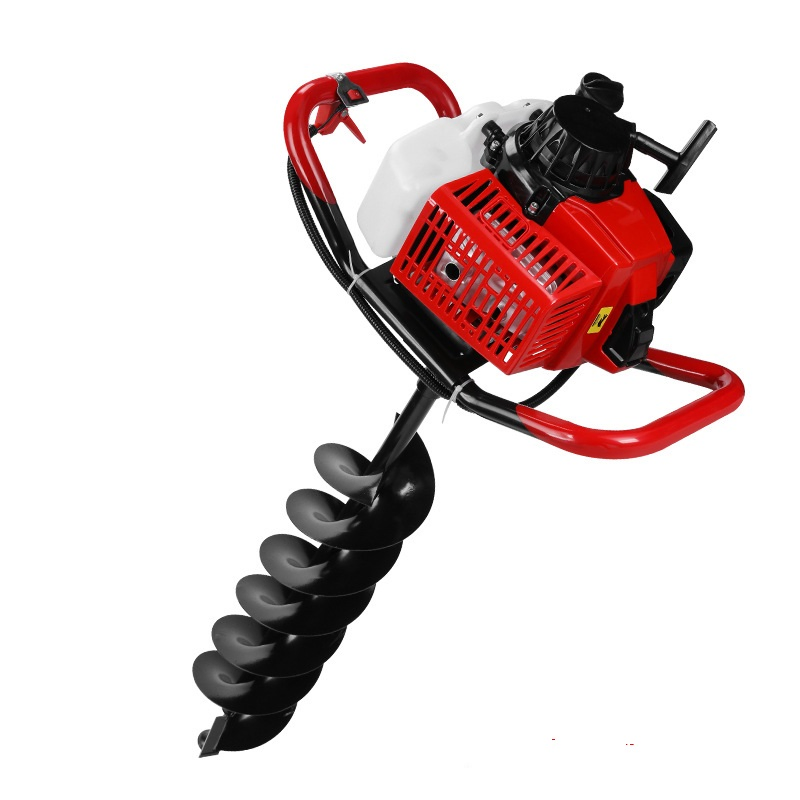High Power Output 2.2KW,63CC Fence Gasoline Post Hole Digger for drilling