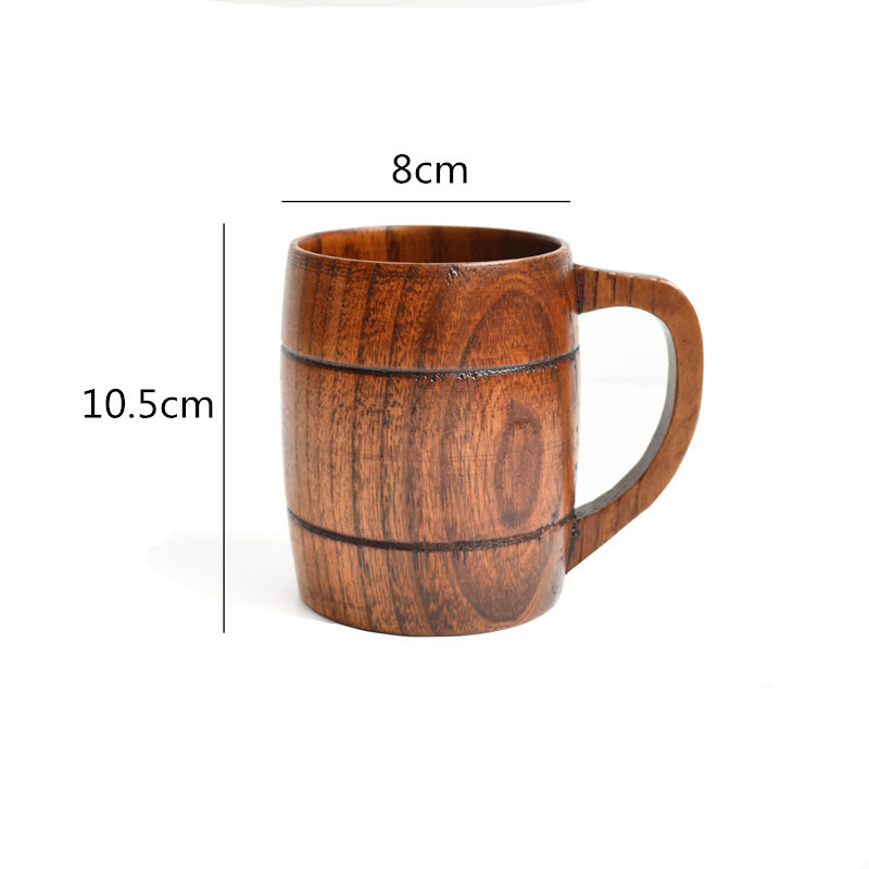 Большая деревянная кружка для воды, 16 oz