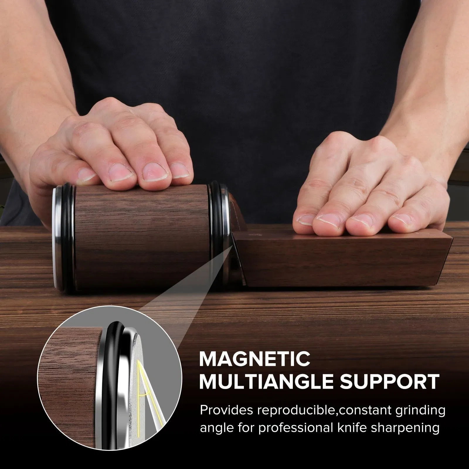 Kitchen Detachable Sharpening Stone Kit Manual Tumbler Diamond Knife Sharpener Roller Rolling Knife Sharpener for Knife