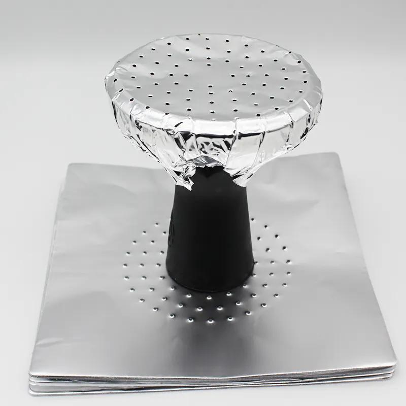 Pre-Punched High Quality Silver Shisha Round Square Aluminum Foil Hookah Sheet Paper