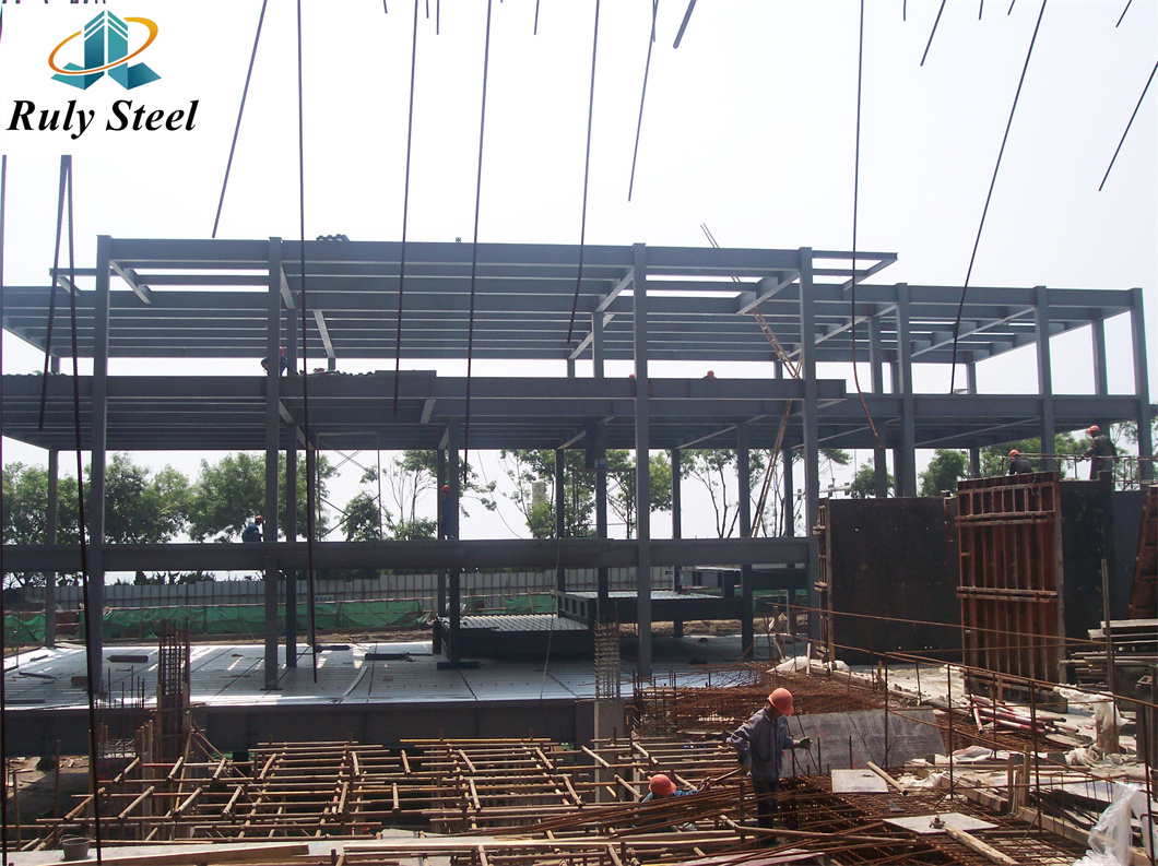 Prefabricated Steel Structure Used in Temporary Constructions Warehouses and Prefab Workshops