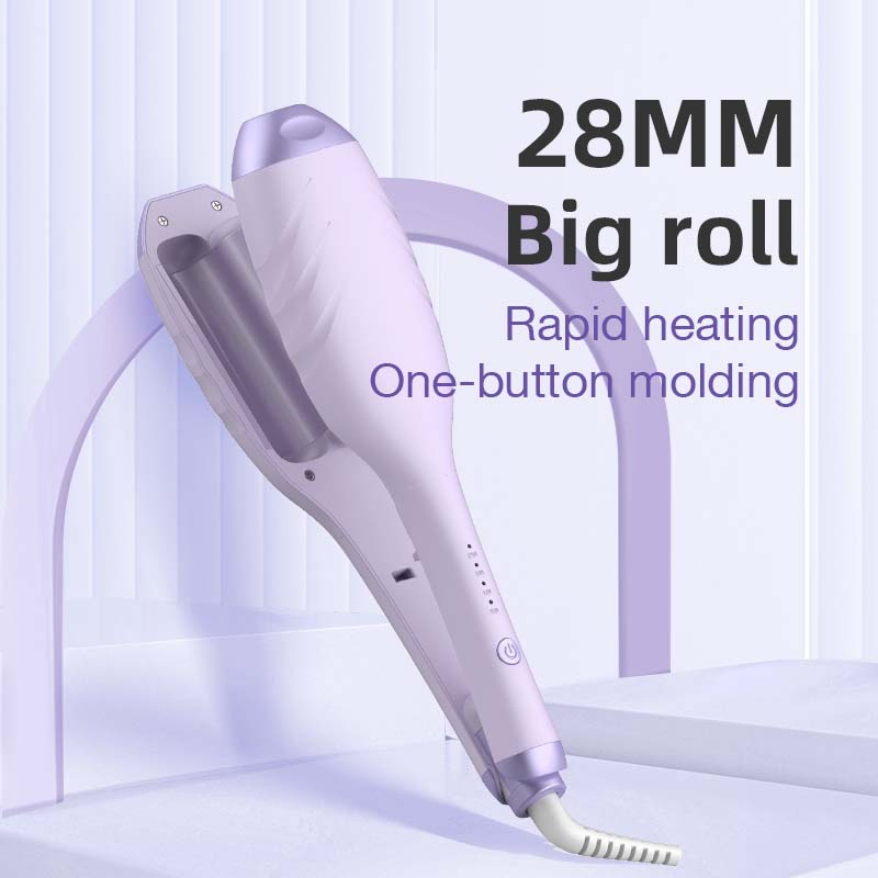 28mm Automatic Ion Egg Roll Stick Curling Hair Mermaid Wave 3 Barrel Hair Curler Easy Operation