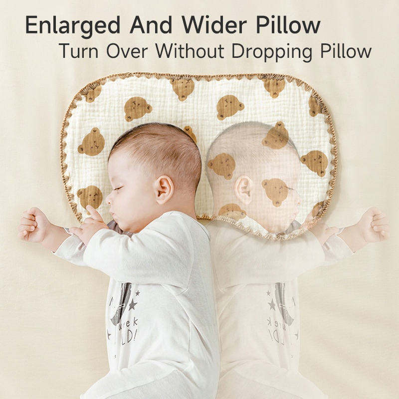 Summer Children Soft Sweat Absorbent Pillow Baby Pure Cotton Gauze Sleeping Pillows