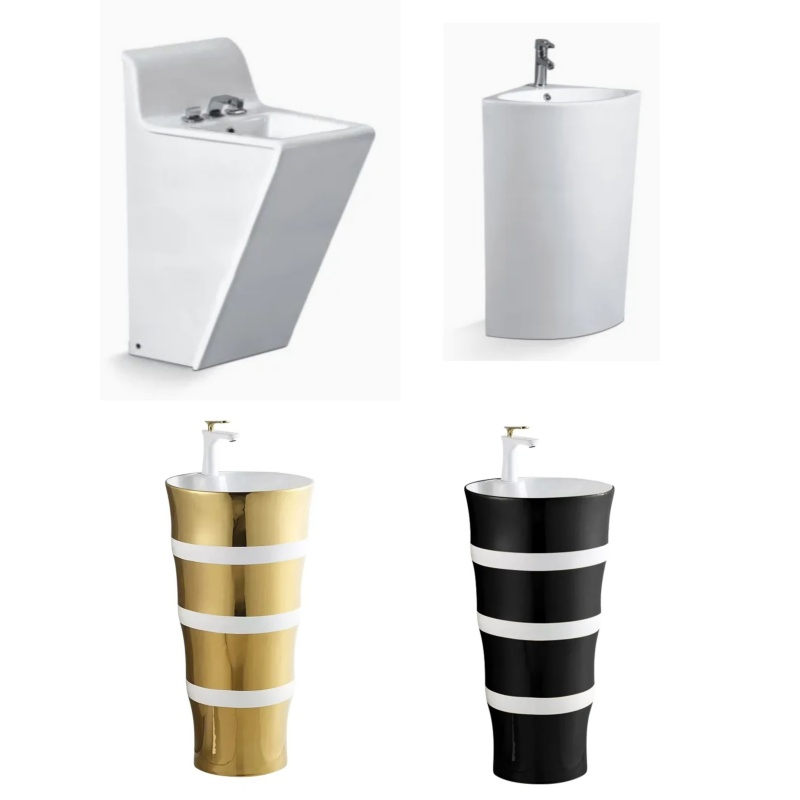 Custom Color Unique Wholesale Price Durable Ceramic Round Pillar Wash Basin