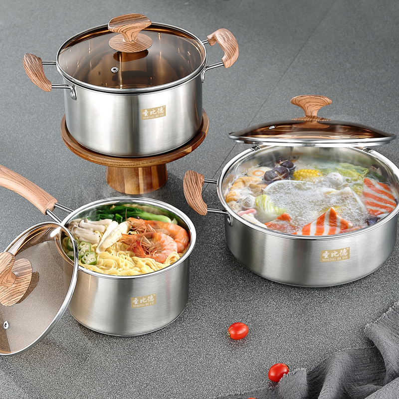 Premium Stainless Steel Universal Stove Compatible Heat-Resistant Pot Cookware Set