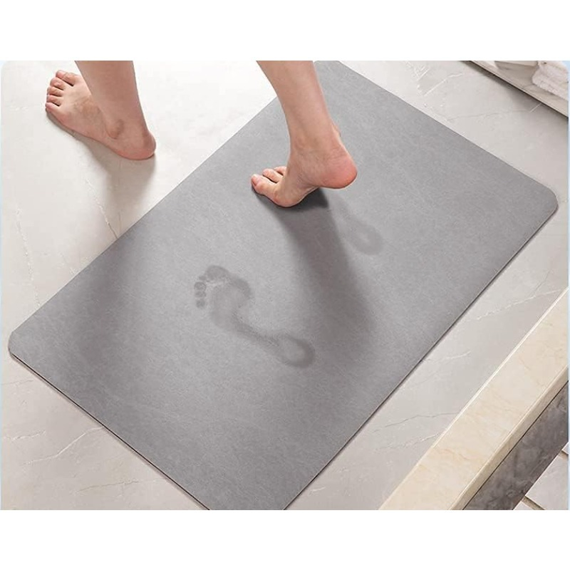 High Quality Customizable Multifunctional Solid Color Mat Diatomite Quick-Drying Anti-Slip Bath Mat