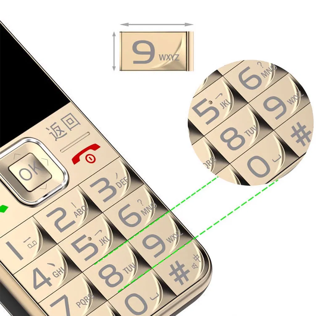 Кнопочный телефон для пожилых S36 с док-станцией, 1400mAh