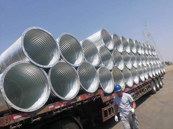 Bridge Assemble Galvanized Metal Tunnel Steel Culvert Pipe 2m Diameter Drainage Culvert Metal Pipe