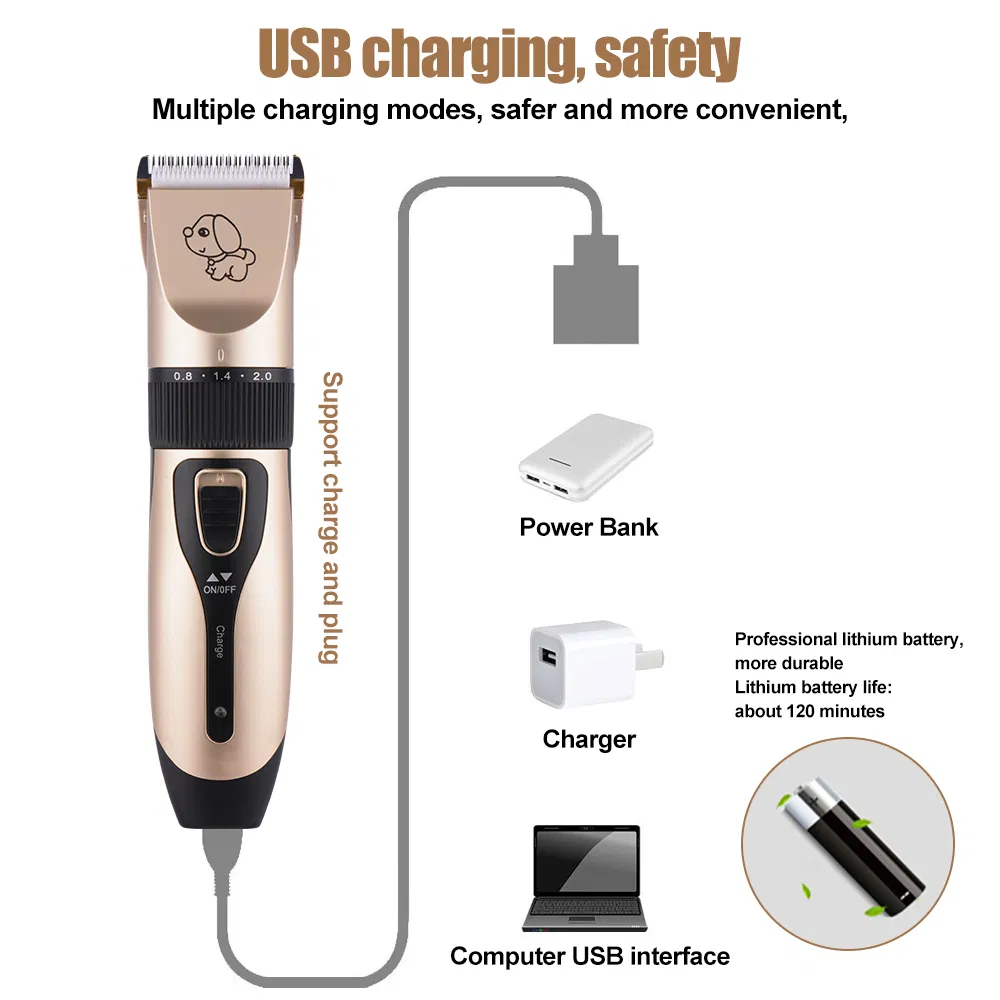 Rechargeable Pet Grooming Clipper Dog Hair Trimmer