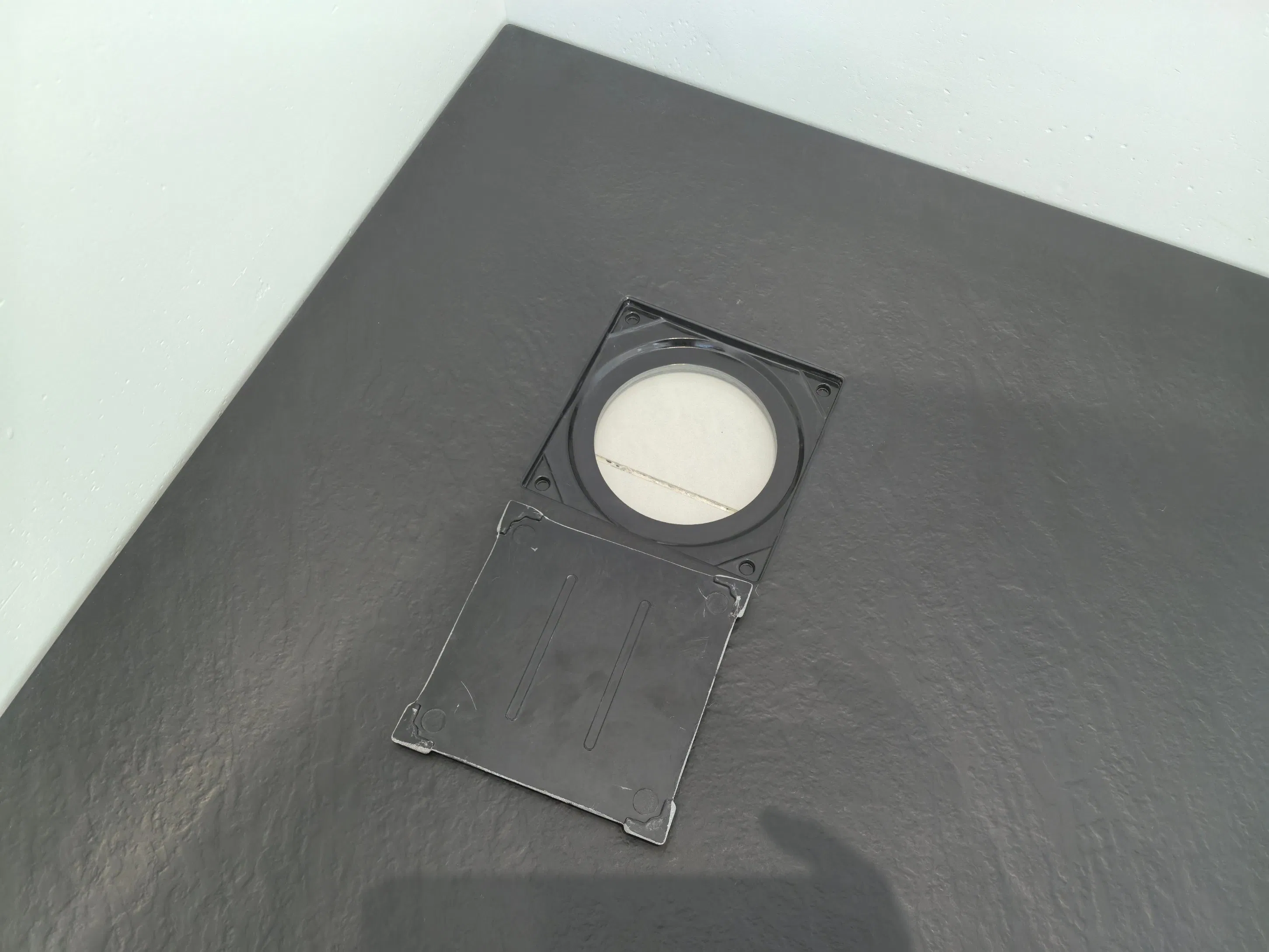 Stone Texture Round SMC Shower Base Tray 80*80