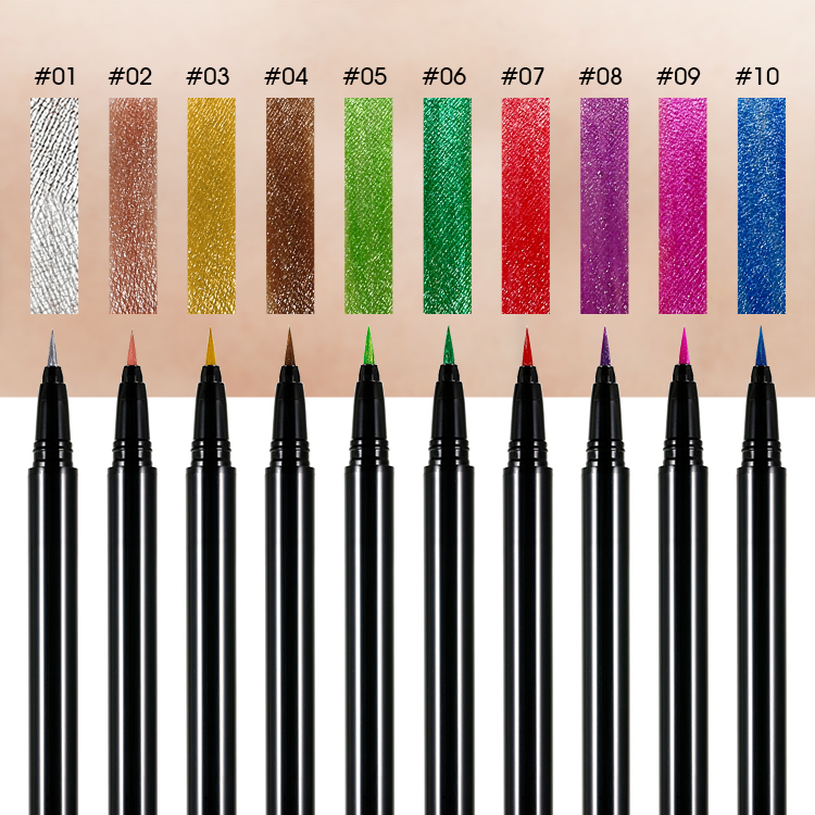 High Pigment Shimmer Eyeliner Private Label Vegan Custom Liquid Eyeliner