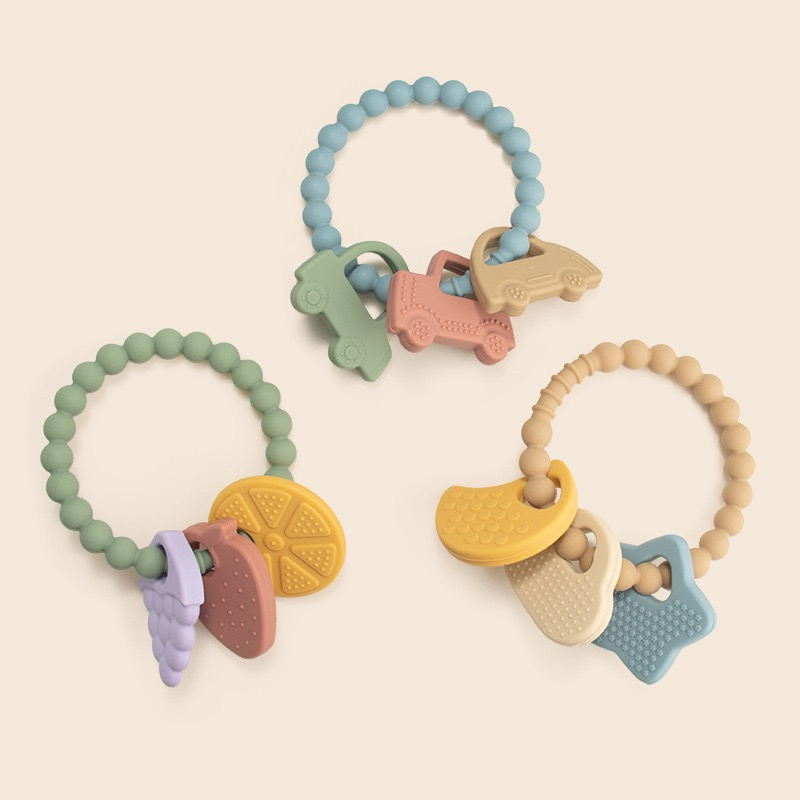 Multi-Texture Baby Teething Toy Silicone Teether for Oral Motor