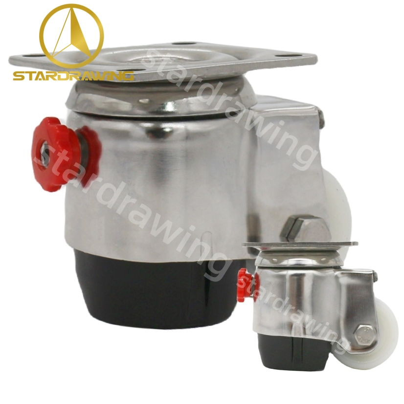 Stardrawing Stainless Steel Heavy Duty Leveling Feet Caster Wheel Leveling Caster