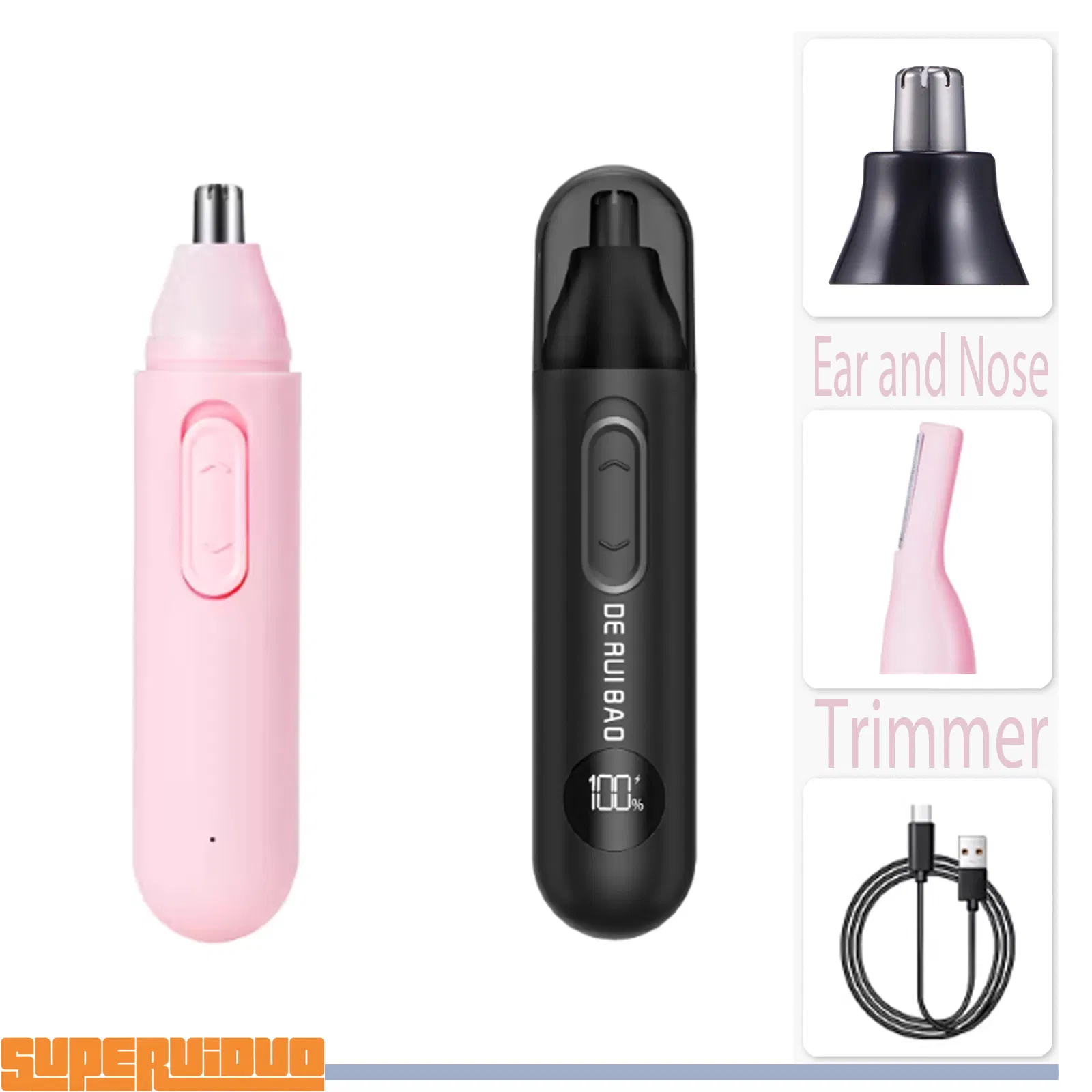 USB-C Fast Charging Lithium Battery Ear and Nose Trimmer
