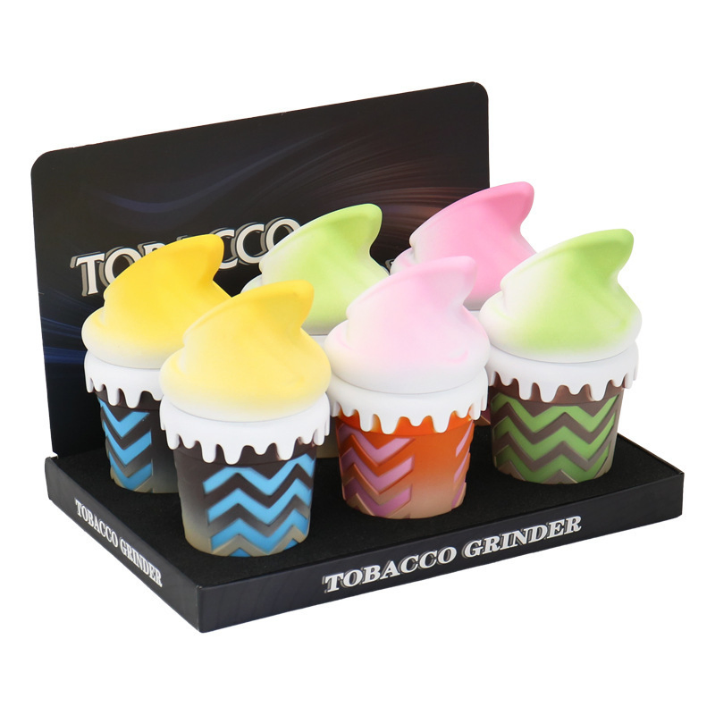 Colorful Ice Cream Cone Shapes Zinc Alloy Herb Grinder