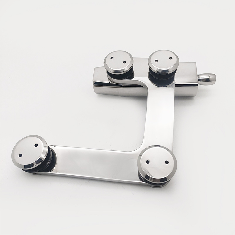 Modern Stainless Steel Side Panel Over Panel Pivot Fittings Accessories for Glass Door