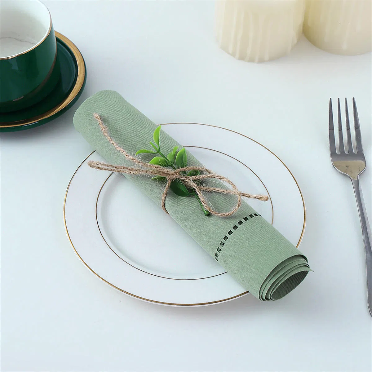Hot Sale Handmade Lace Cloth Polyester Cotton Pure Napkins Modern Style Home Kitchen Restaurant Wedding Decorationsnapkins