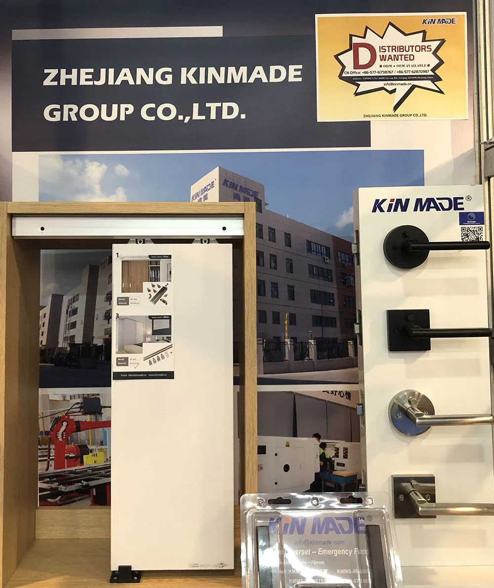 Aluminum Track Closet Sliding Door Hardware Kit System for Single Wardrobe Door
