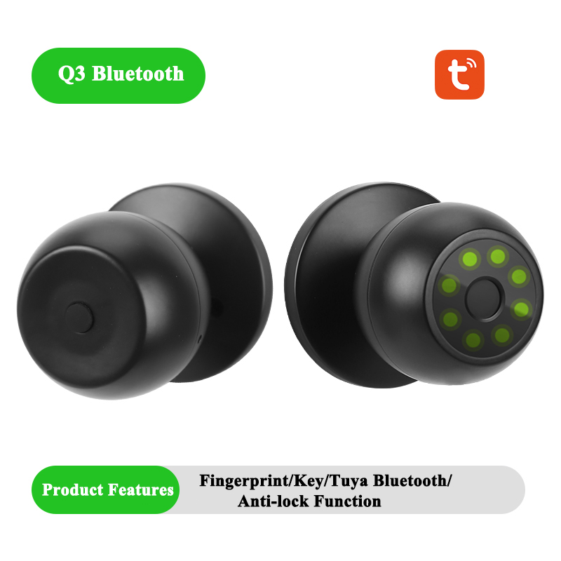 Bluetooth Fingerprint Door Knob for Secure Home Access