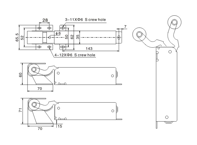 Door Closer Yl-2000 Nitrogen Air Pressure Core for Cold Storage Room