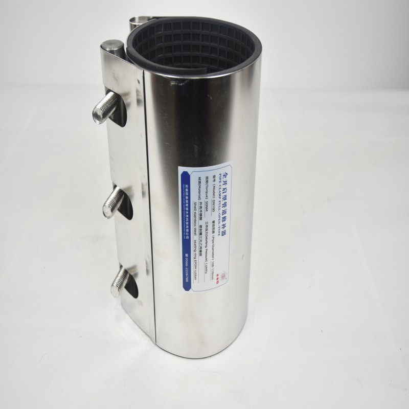 Full Open Stainless Steel Pipe Repair Clamp SS304 316 Pipe Leak Clamp Coupling
