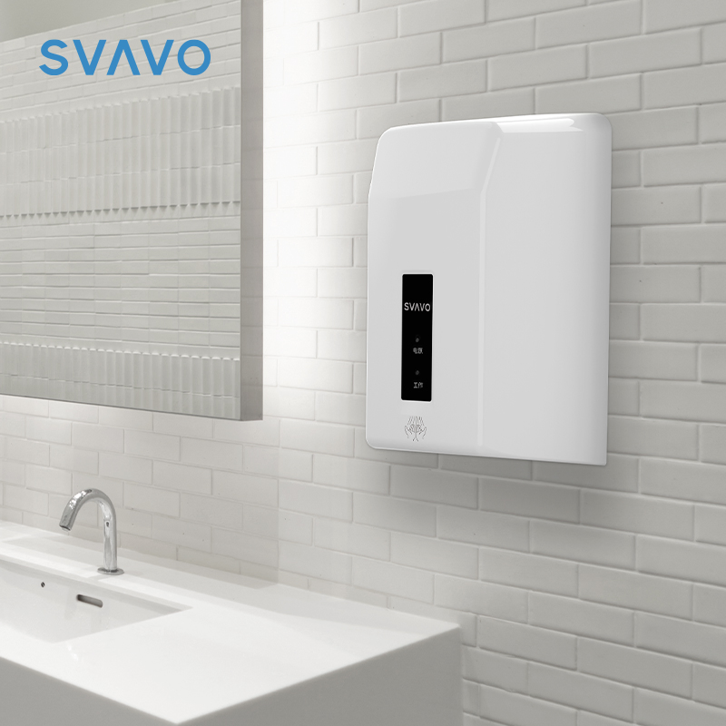 2025 New Design Hotel Bathroom Wall Mounted Electric Hygiene Jet White Automatic Sensor Fast Dry Hand Dryer