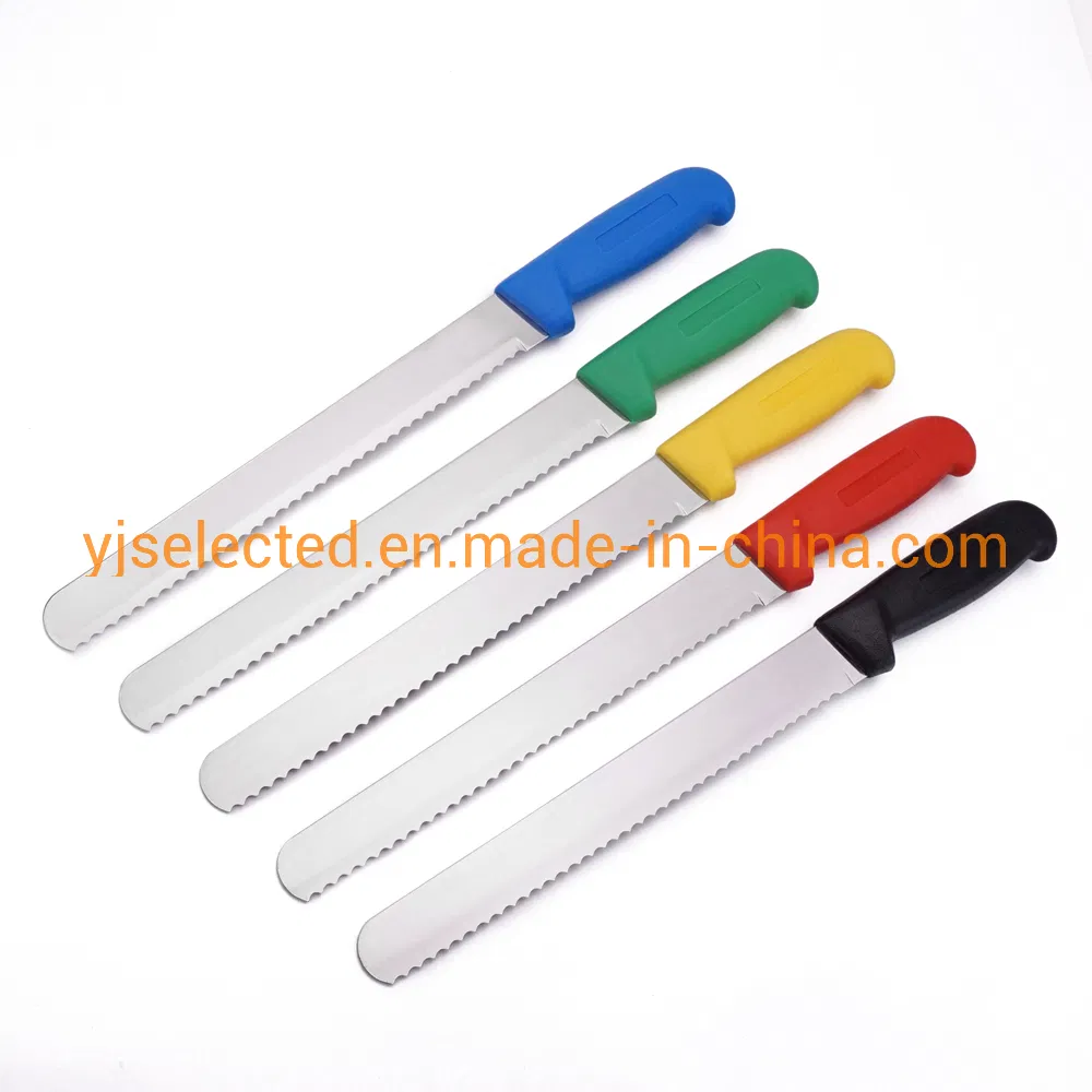 Нож для хлеба 10 дюймов, нержавеющая сталь, синяя ручка