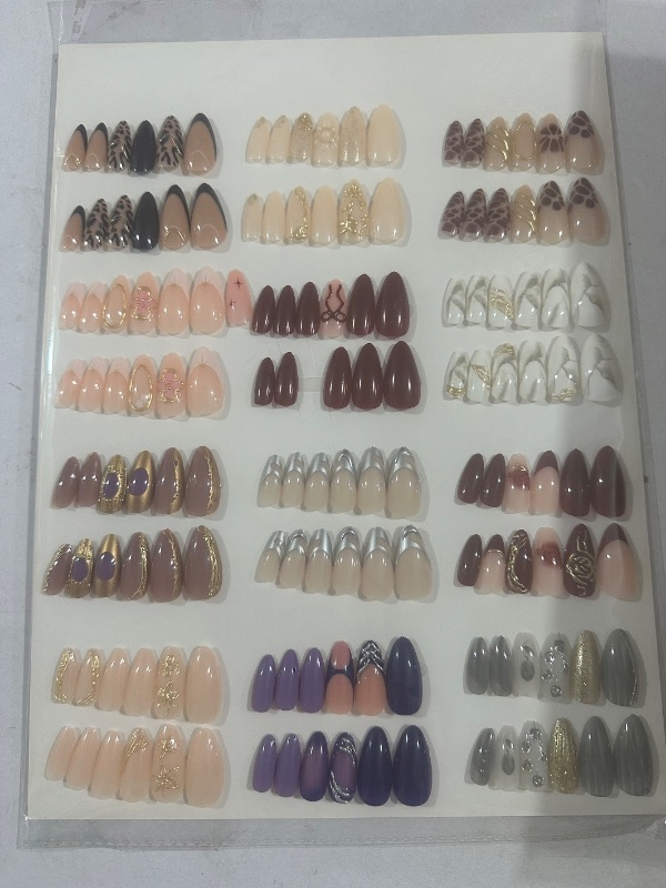 Press on Nails Cat Eye Flower Long Short Any Design Customized Handmade