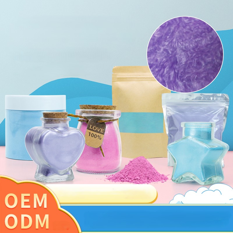 Custom Colorful Handmade Scented Shimmer Bath Bomb in a Bag for Women Kids and Men