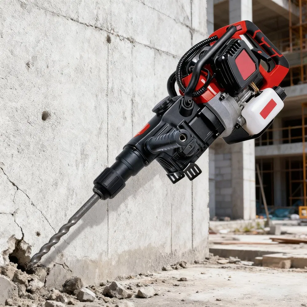 Бензиновый отбойный молоток GLGW с плоским буром