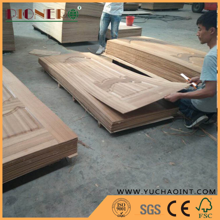 HDF/MDF Veneer/Melmamine Mould Door Skin with Various Size