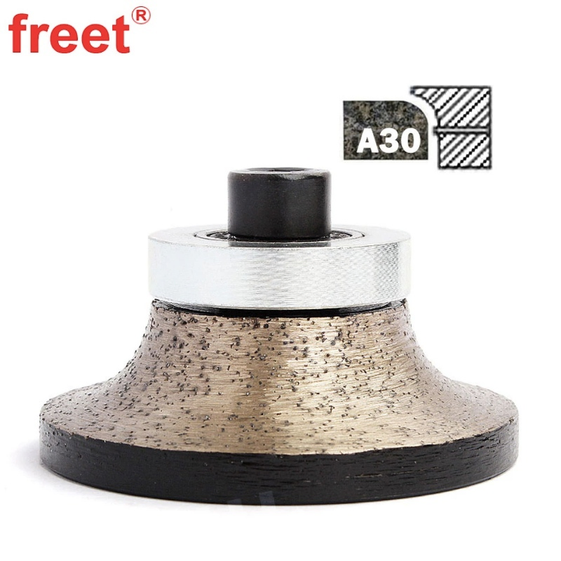 Continuous Diamond Router Bits M10 A Shape Eased Half Bullnose Diamond Wheel