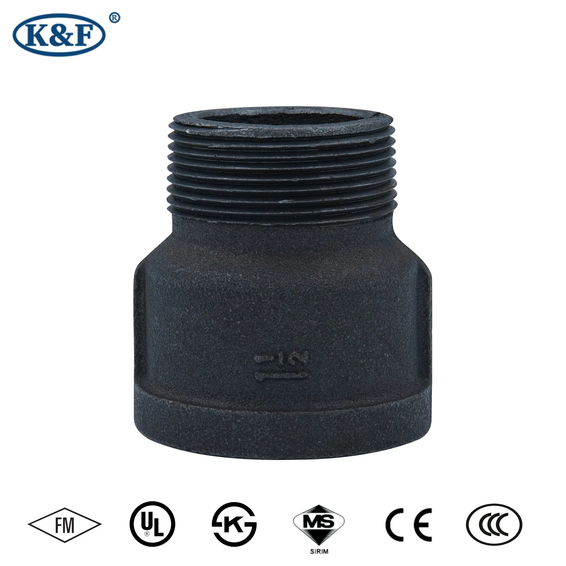 Kanaifu Water Malleable Iron Galvanized Pipe Fittings Socket with FM/UL Certificates
