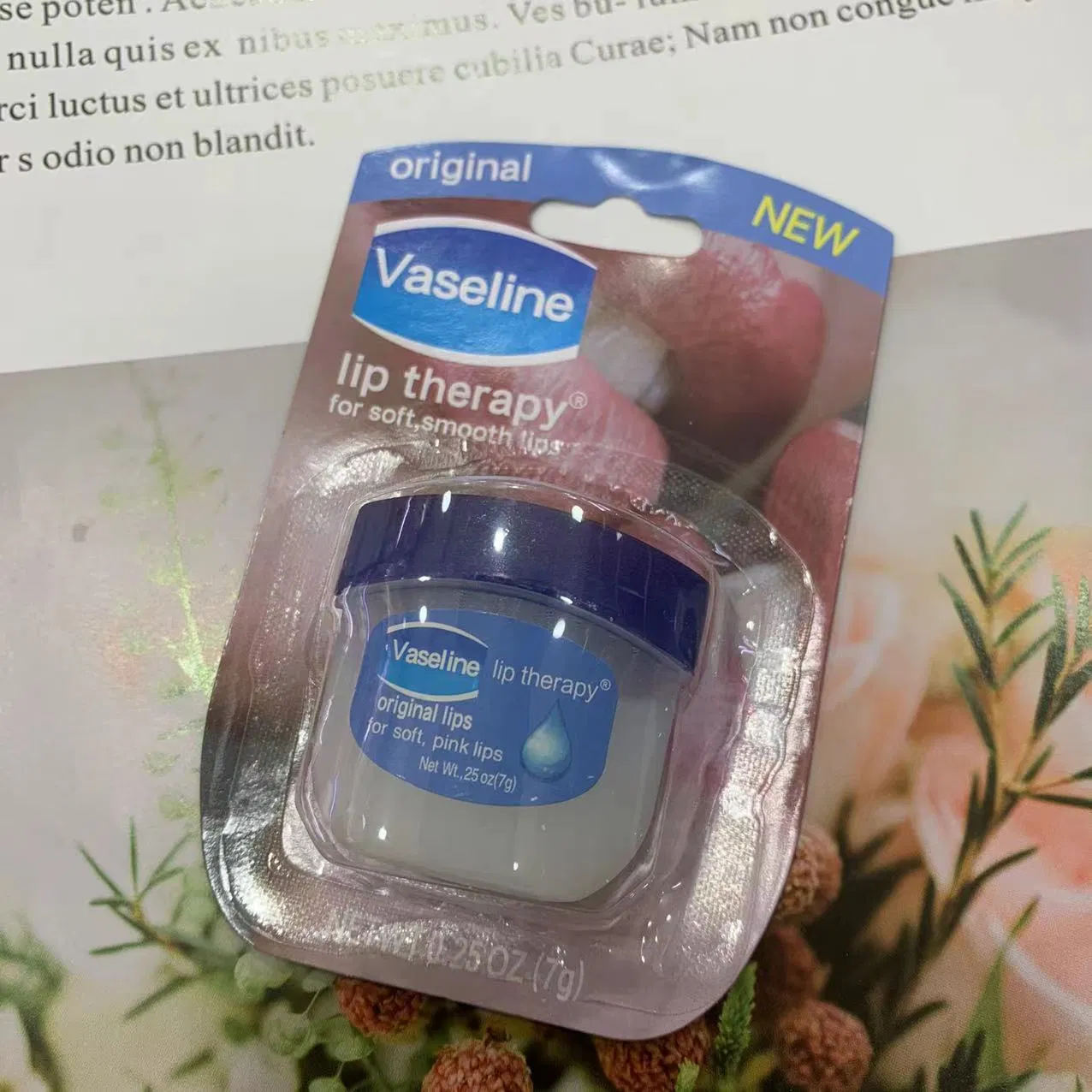 Vaseline 7g Lip Balm Moisturizing Anti Cracking Fade Lip Color Hanging Box