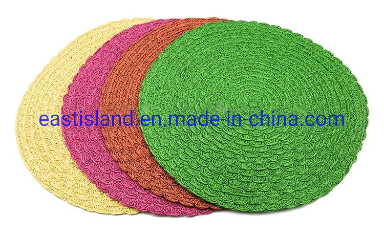 Round Cushioned Unique Woven Paper Placemat