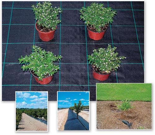 Weed Control Mat Ground Cover Silt Fence Black PP Fabric Landscaping