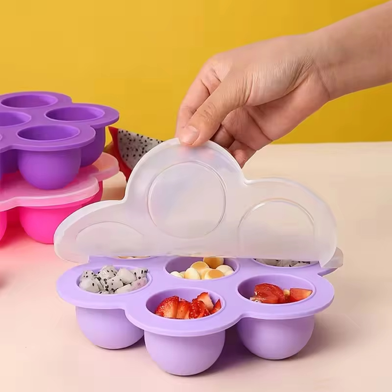 Hot Sale Multifunction Cooker Ice Cube Tray Accessories Baby Food Storage Container Silicone Storage Boxes