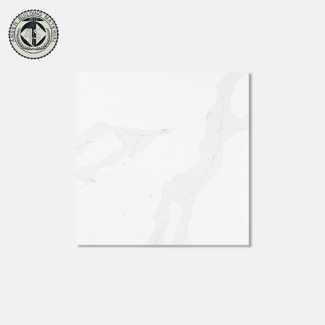 18mm 20mm Artificial Quartz Countertop Stone Calacatta White Quartz Stone for Kitchen Counter Top