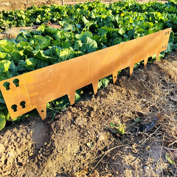 Modern Style Design Corten Steel Rusty Metal Lawn Border Garden Edging