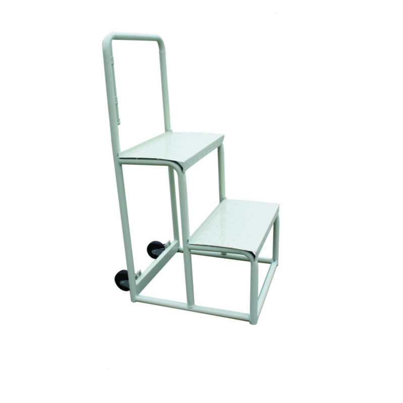 Movable Platform Ladder Warehouse Steel Rolling Ladder