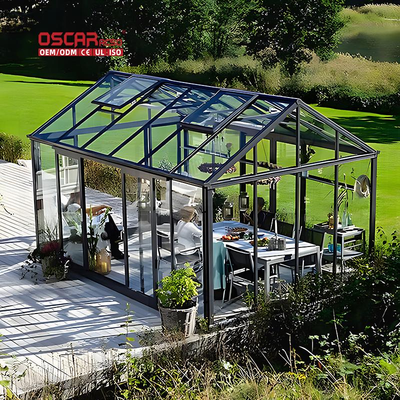 Glass Sliding Door Patio Enclosure Sunroom Waterproof Windproof Outdoor Garden Backyard Party Wedding All Season Sunroom