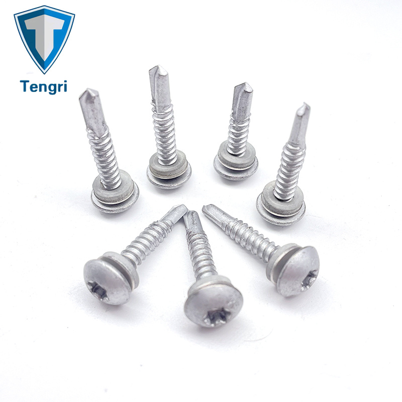 Биметаллический саморез с EPDM шайбой, Torx, SS316/SCM435