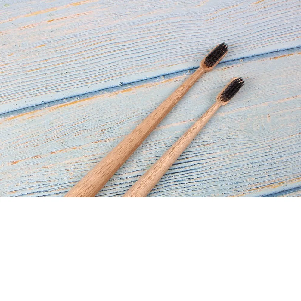 BPA Free Reusable Portable Bamboo Toothbrush Nylon DuPont Bristles