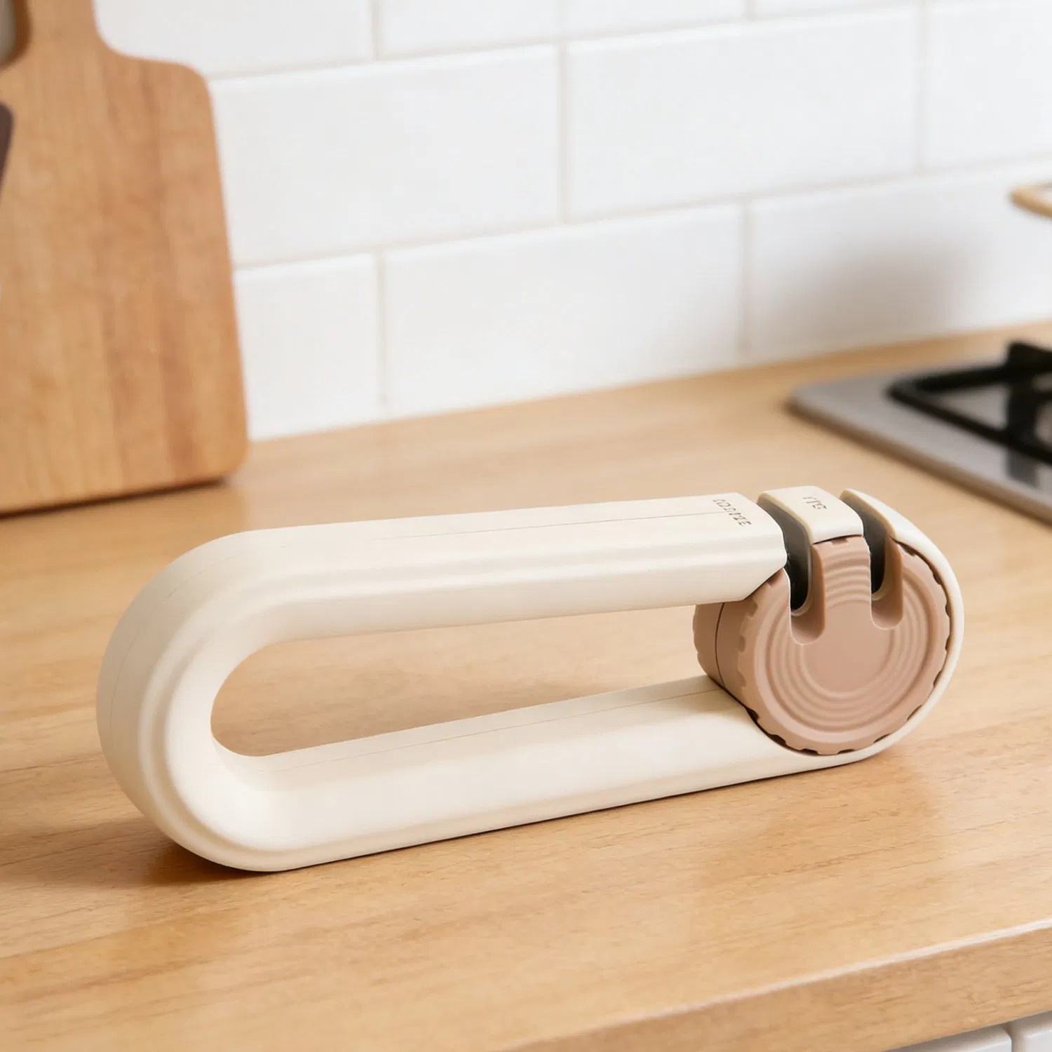 All-in-One Knife Sharpener Coarse Fine Ergonomic Ring Grip Compact Sharpening Device